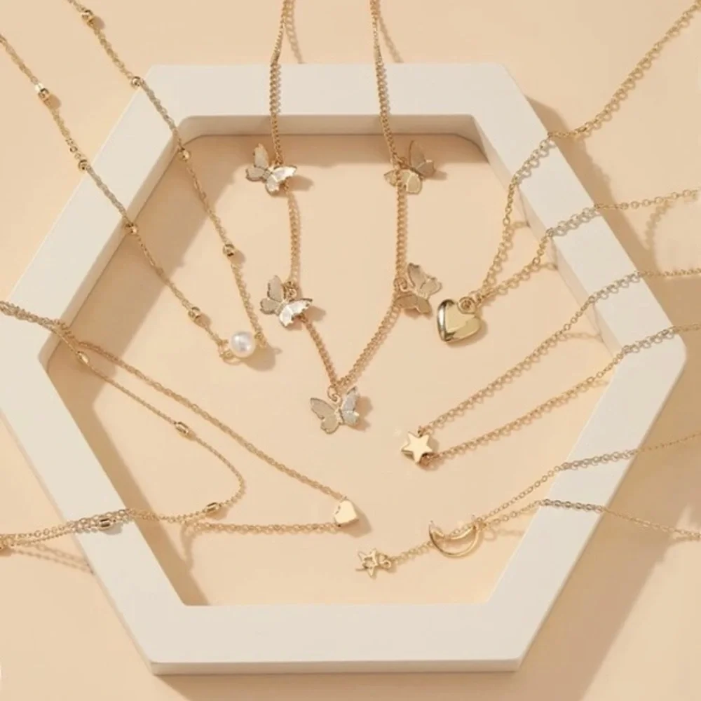 6pcs Star Charm Necklace - Picture 2 of 3